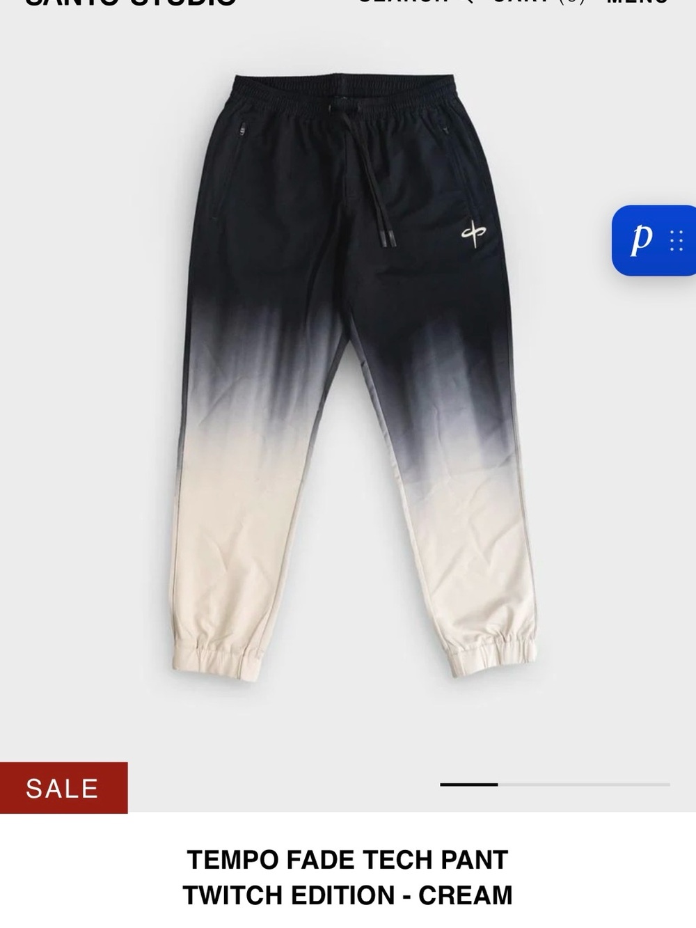 Santo Studio - TEMPO FADE TECH PANT
TWITCH EDITION - CREAM